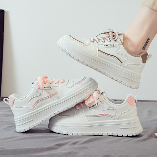2024 Spring New White Shoes Women's Shoes Student Breathable Versatile Sports Casual Dad Shoes Soft Soled Spring and Autumn
