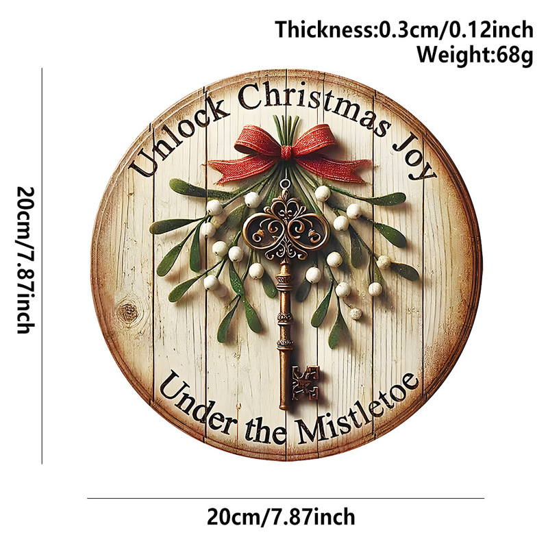 現物クリスマス装飾品ペンダント木製看板シリーズサンタクロース雪だるまヘラジカ円形標識表札|undefined