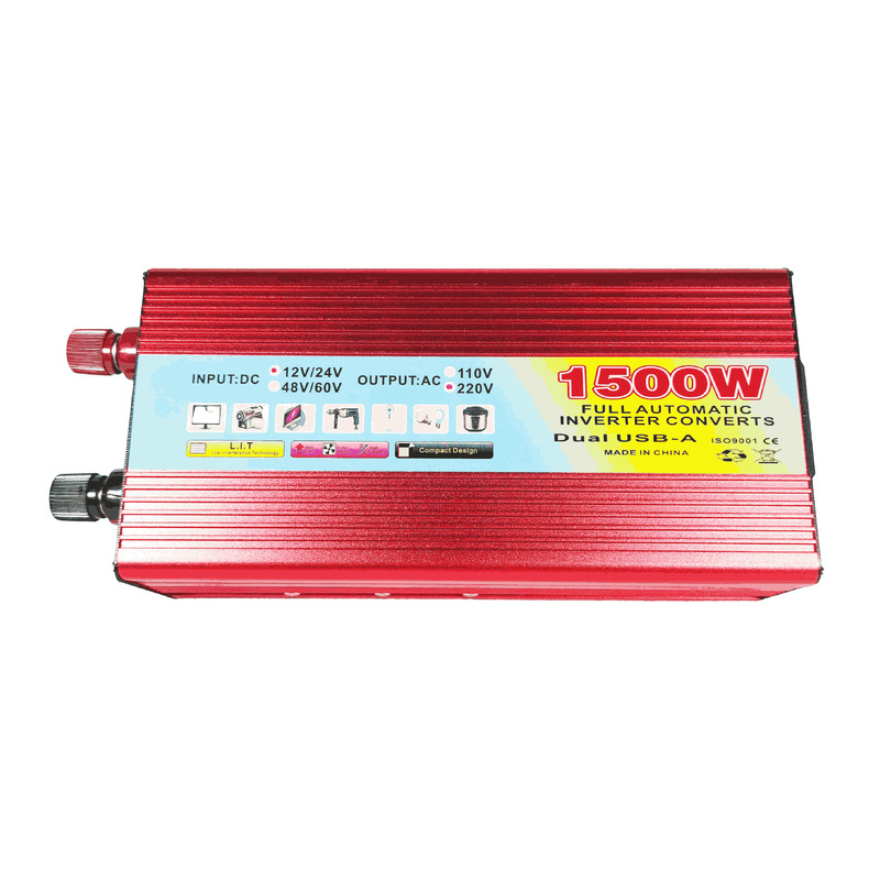 Cross-Border Hot-Selling Dual-Input Voltage Modified Wave Inverter 1500W Dc to Ac Power Converter Dual USB