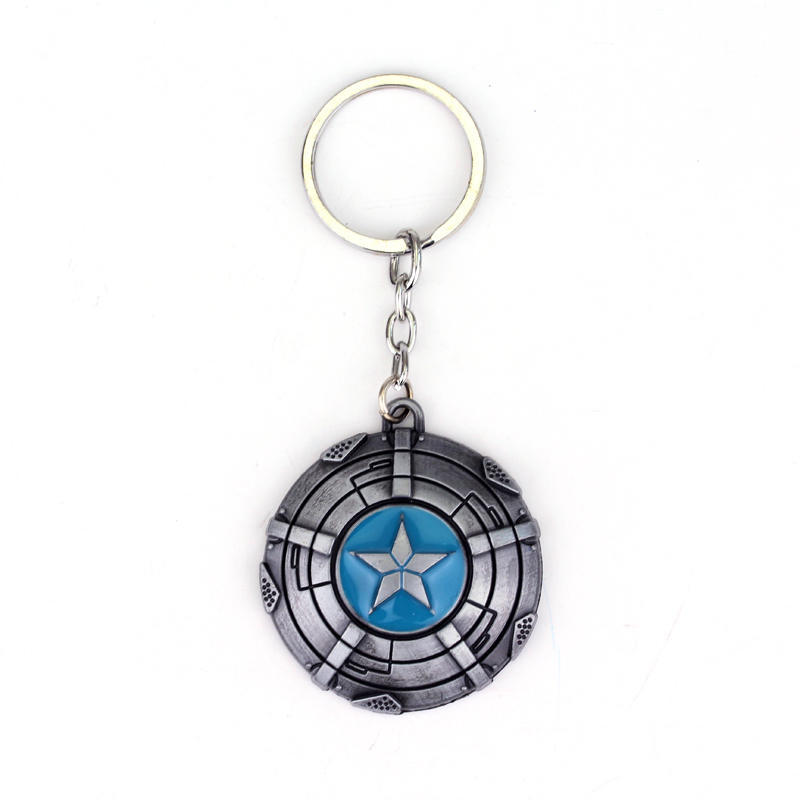 Capitán América Escudo Colgante Keychain Logos Superhéroes Car Keychain Car Keychain Car