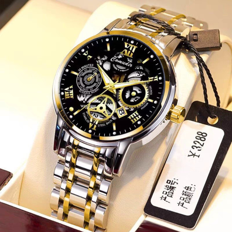 New Men's Swiss Famous Watch Automatic Mechanical Quartz Watch Advanced Luminous Waterproof Watch Men's Wholesale