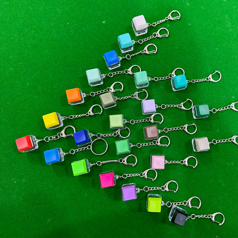 超多色組み合わせ解凍キーホルダーペンダント無字解凍ボタン試軸器カラー発光解凍キーホルダー