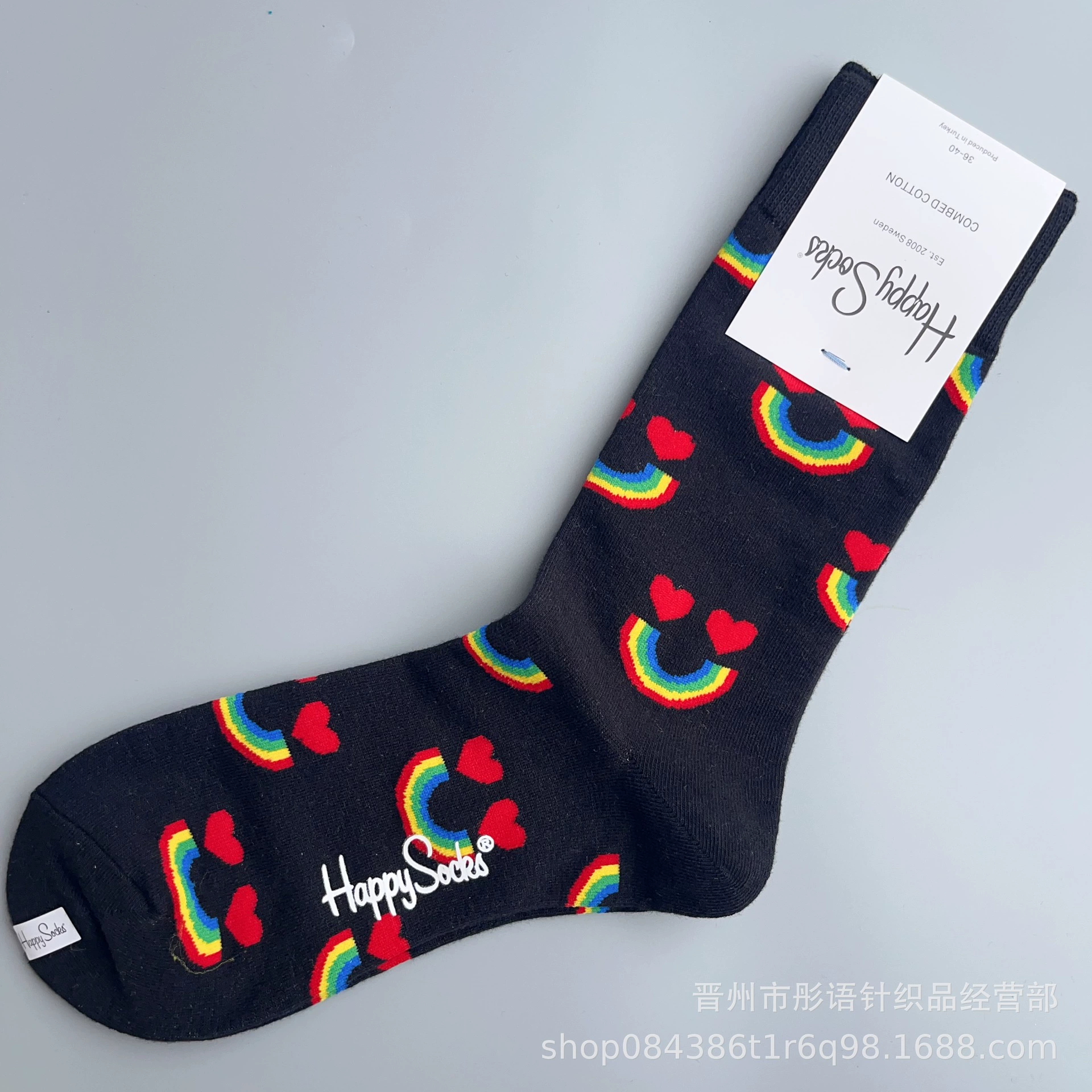 Чулки Happysocks женские скандинавские модные хлопковые гольфы средней высоты женские классические универсальные четыре сезона с животными