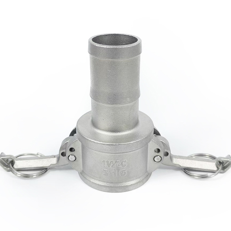 Acero inoxidable 304 acero inoxidable acoplador rápido tipo C tipo clip tipo conector de manguera de piel hembra extremo macho y hembra