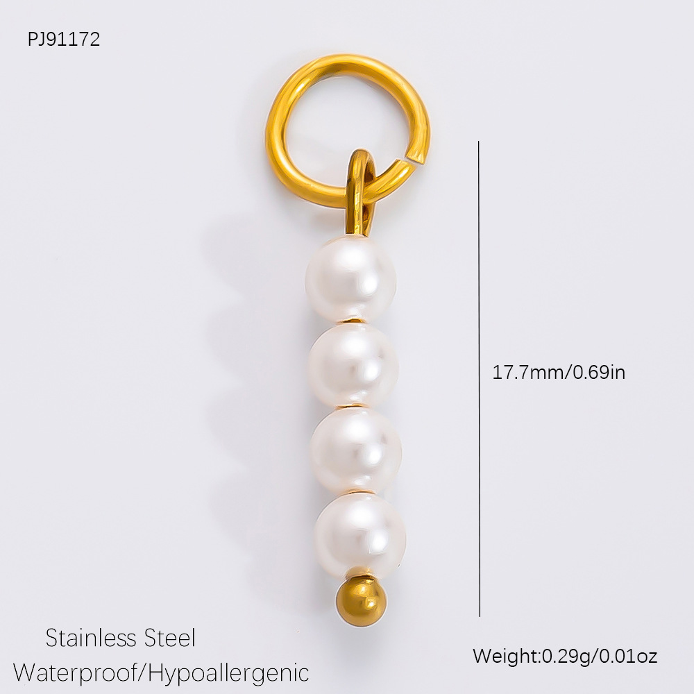 1 Piece 304 Stainless Steel PVD Coated Real Gold Plated Geometric Cross Heart Shape Polished Pendant DIY Jewelry Accessories display picture 4