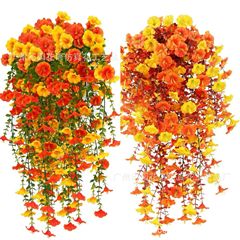 アマゾン秋ユーカリ朝顔籐緑つる植物ぶら下げ造花屋外中庭装飾