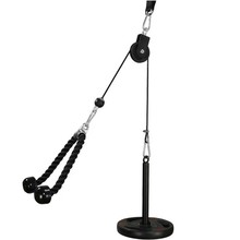 自制健身器材改装配件DIY家用高位下拉飞鸟器械滑轮钢丝绳铃片托