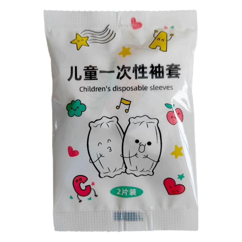 Одноразовые детские рукава двухслойные водонепроницаемые и устойчивые к грязям мультфильм одноразовые нетканые ткани милые детские рукава для защиты оптом