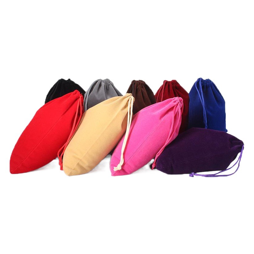 Venta directa de fábrica de alta gama bolsa de terciopelo cordón bolsa de almacenamiento bolsa de embalaje joyería teléfono móvil ordenador bolsa de polvo impreso LOGO