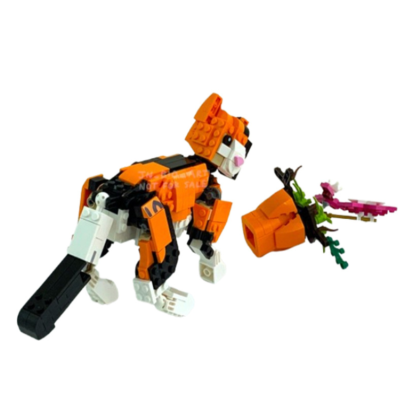 Building Blocks Kitten Model Assembly Set For Kids And Adults_voghion.com