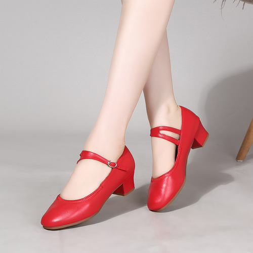 Square dance shoes, lady's soft-soled dance shoes, all-season dance shoes for women, female practice teacher shoes