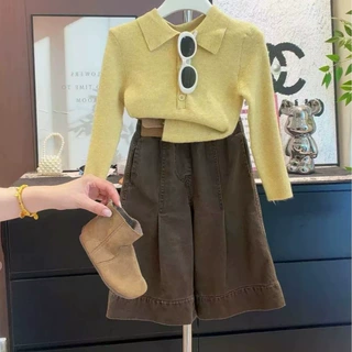 2026春秋新款女童针织衫显瘦洋气休闲百搭长袖打底衫韩版秋季上衣