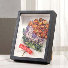 Manufacturer wholesale hollow 5cm dry flower photo frame for insect shell block display, thick 3D picture frame