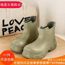 2024春秋季新款低雨靴女士休闲简约雨天工作防滑耐磨防水舒适雨鞋