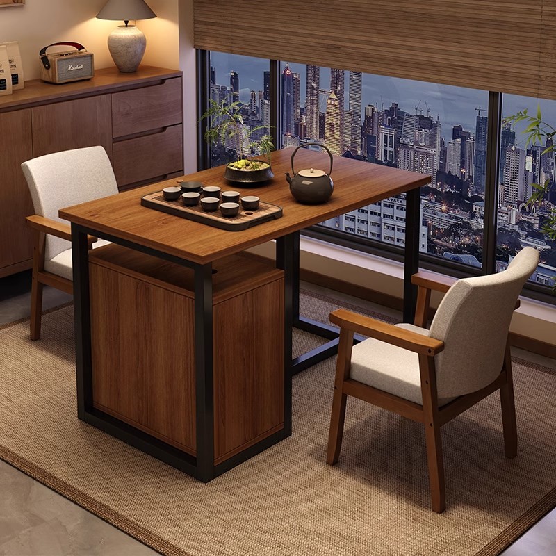 Balcón pequeña mesa de té combinación de mesas y sillas 2025 nuevo tipo de mesa de té sala de estar pequeña casa té doméstico hacer té mesa de té kung fu