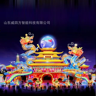 新春元宵节大型灯会展览春节装饰花灯组2021牛年彩灯宫灯厂家定制