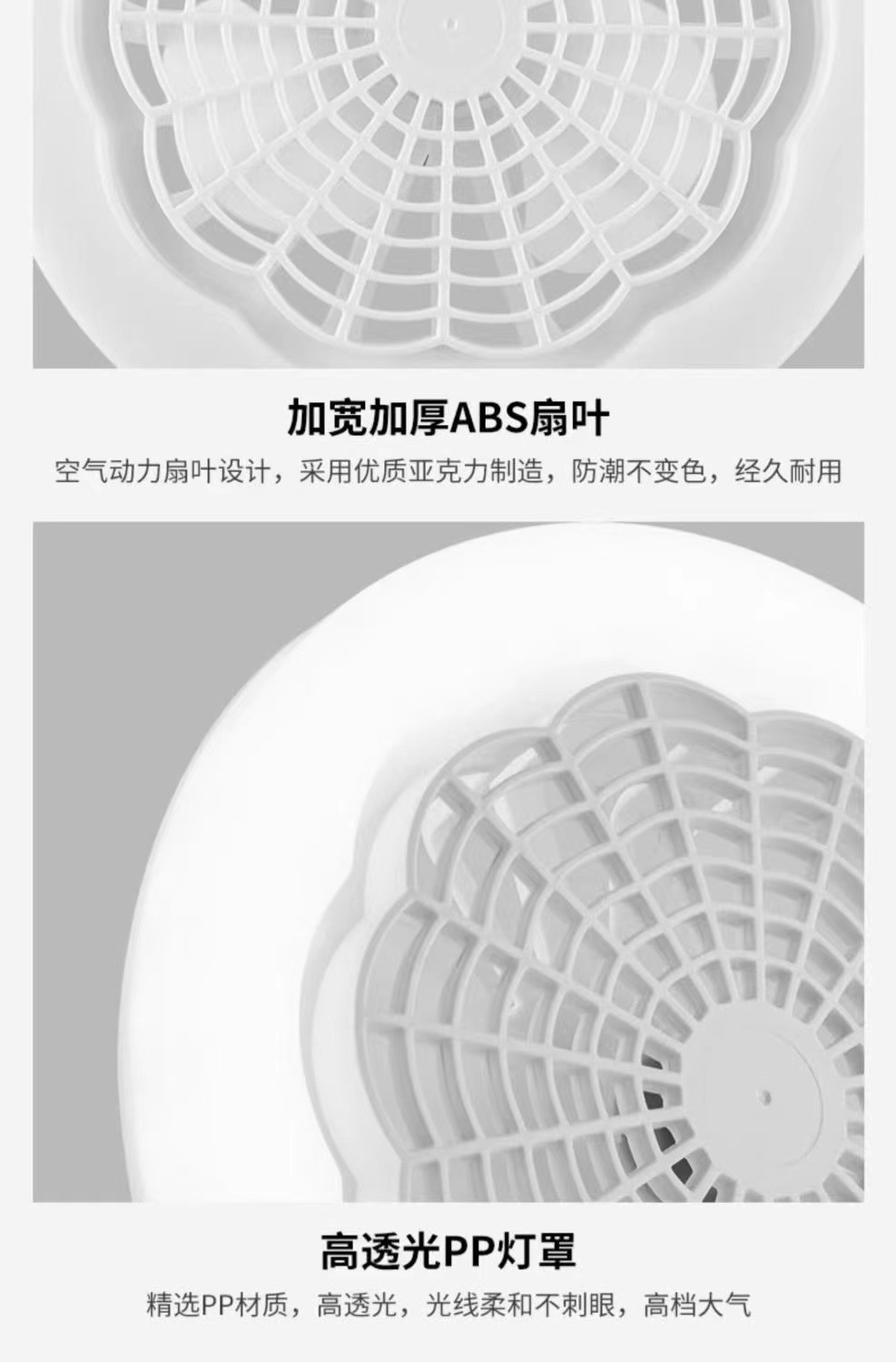 新款风扇灯LED风扇灯遥控调光调风速静音风扇灯现代简约led灯现货阿里巴巴