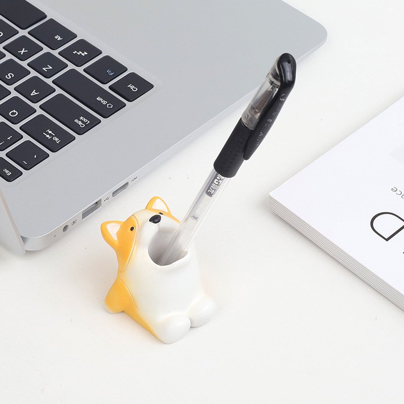 Resina encantadora caricatura animal estante de cepillo de dientes decoración del hogar baños dentales estante de almacenamiento pequeño adornos