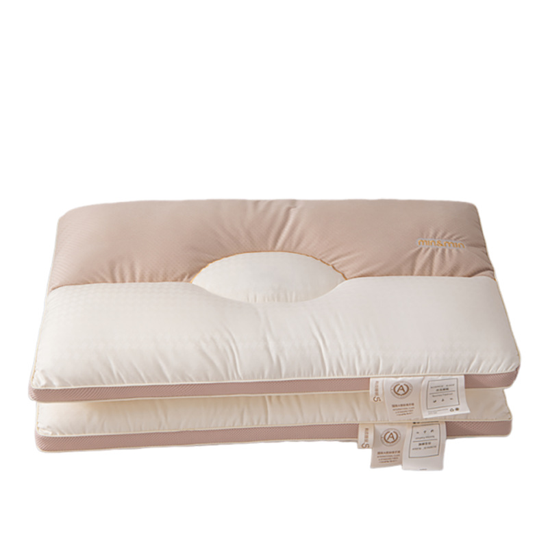 Almohada, núcleo de almohada, protección de la columna cervical, ayuda a dormir, hogar para adultos, niños, dormitorio de estudiantes, un par de almohadas para dormir laterales individuales, cabeza entera 4