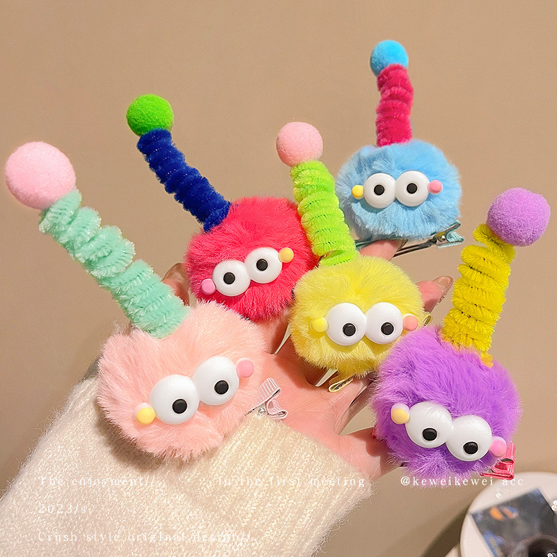 cute plush doll barrettes children ugly and cute head clip funny duckbill clip hairpin autumn and winter bang side clip headdress