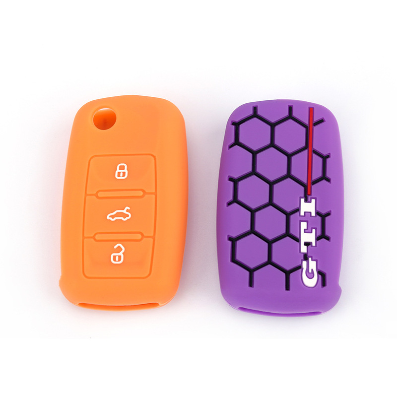 Suitable for Volkswagen Gti Touran Silicone Key Cover Santana Polo Key Bag Sagitar Tiguan Bora Protective Cover