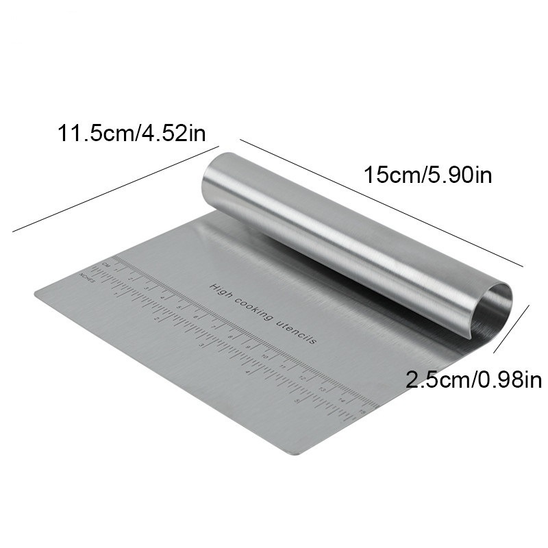 Thickened stainless steel cutting knife with scale, single-sided cutting knife, multi-purpose cutting knife, scraper, butter cutting_voghion.com