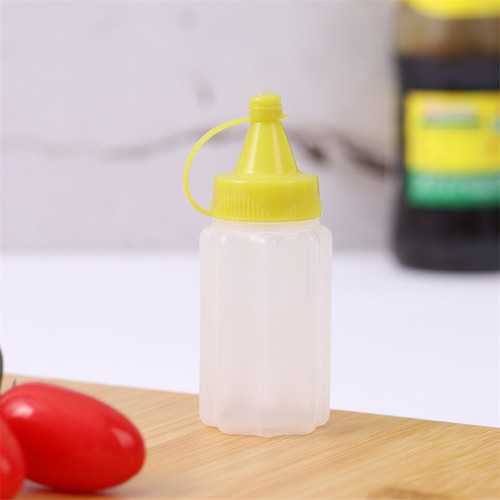 Seasoning box household transparent sauce squeeze bottle outdoor barbecue seasoning bottle kitchen seasoning jar PE plastic bottle