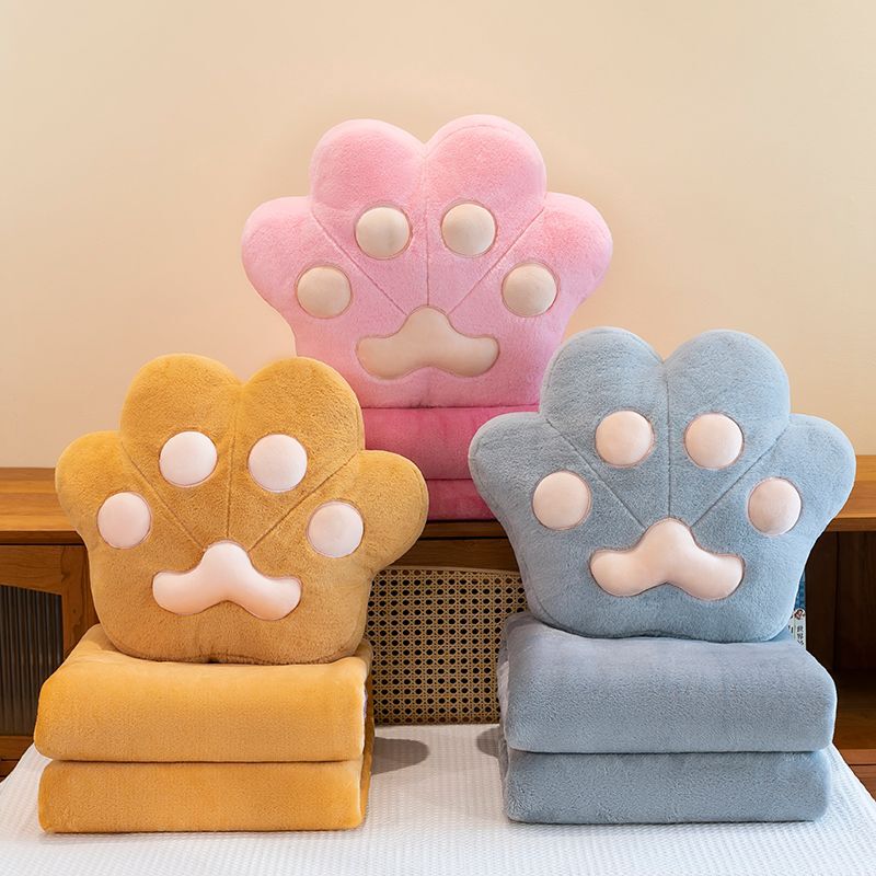 Air-Conditioning Quilt Pillow Plush Toy Doll Blanket Two-In-One Foldableable Dual-Use Office Nap Can Be Used as Logo