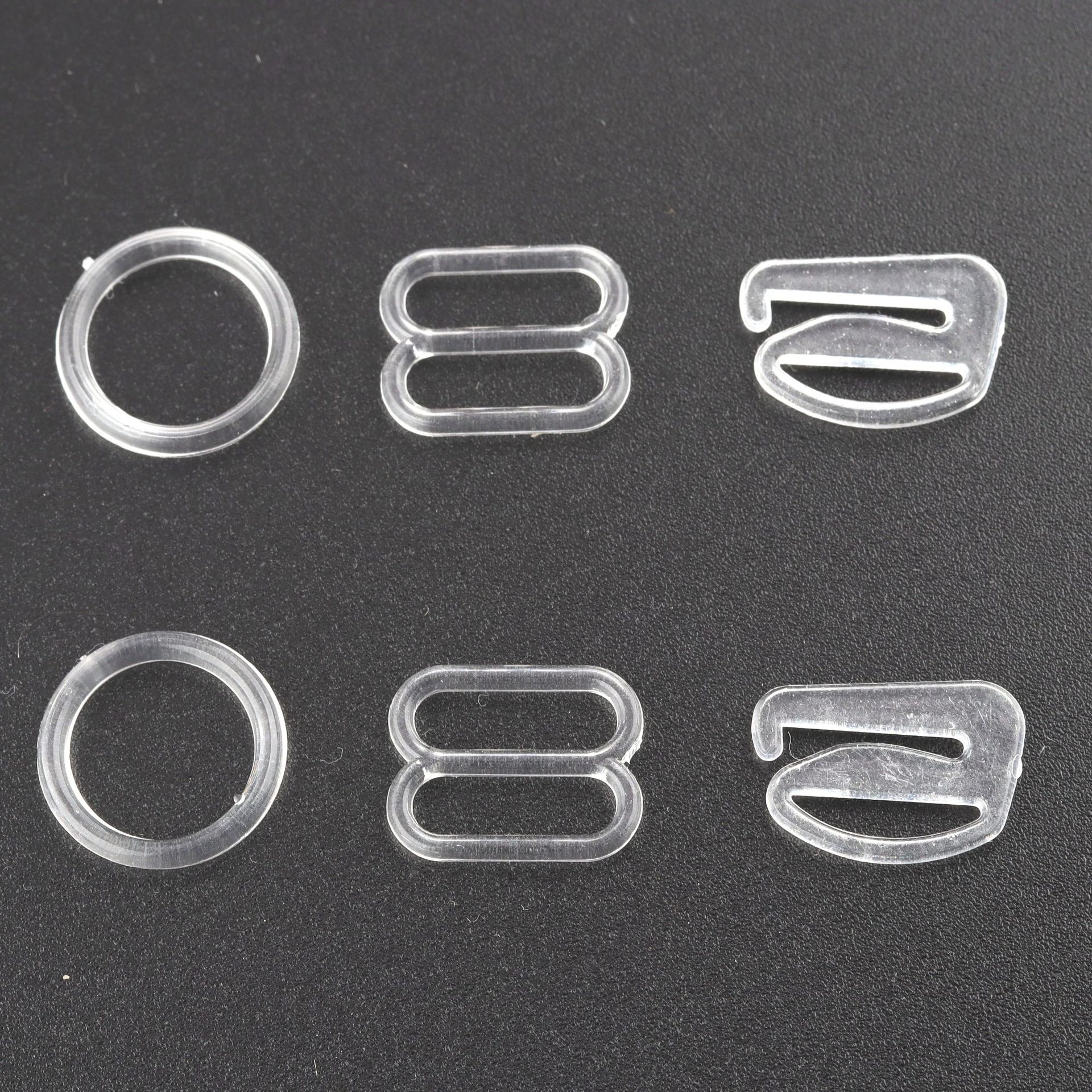 0 hebillas de Goma de embalaje interior de 1,0 cm (color transparente) / grano