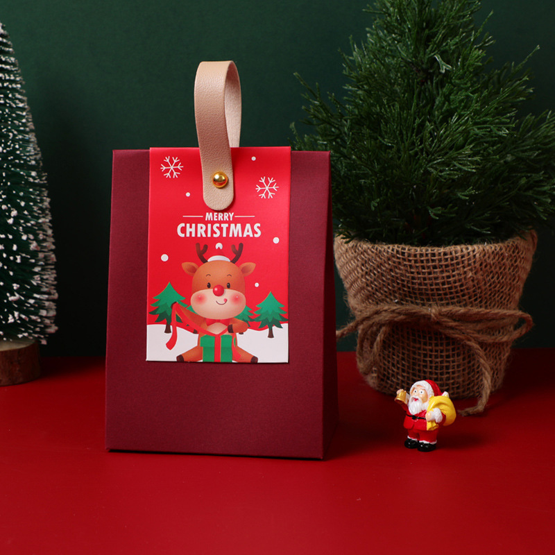 2025 新しいレザーハンドル紙箱空箱クリスマスクリスマスイブキャンディギフト包装ボックスメーカー準備ができて|undefined