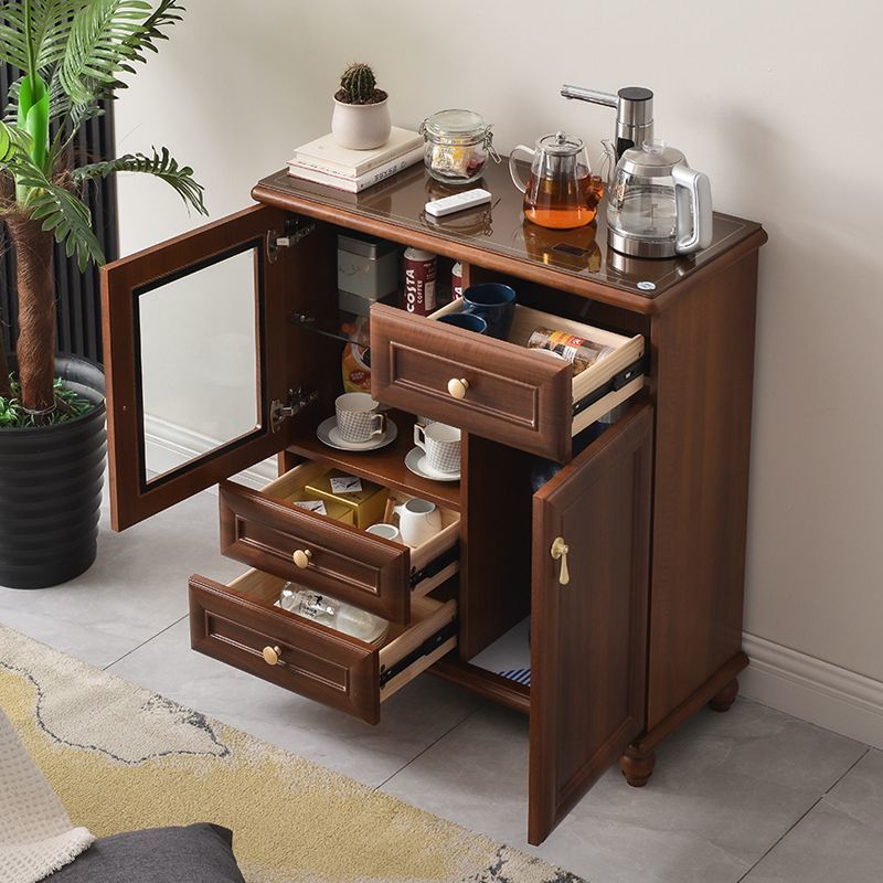 2025 nuevo gabinete de bar de té doméstico de madera china de alta gama totalmente automático dispensador de agua inteligente desinfección gabinete todo en uno