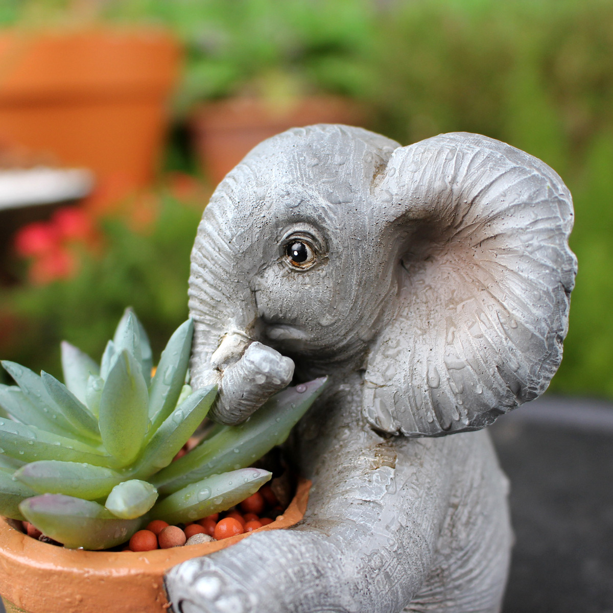 new cartoon elephant garden small flowerpot resin desktop succulent plant planting container home decoration now