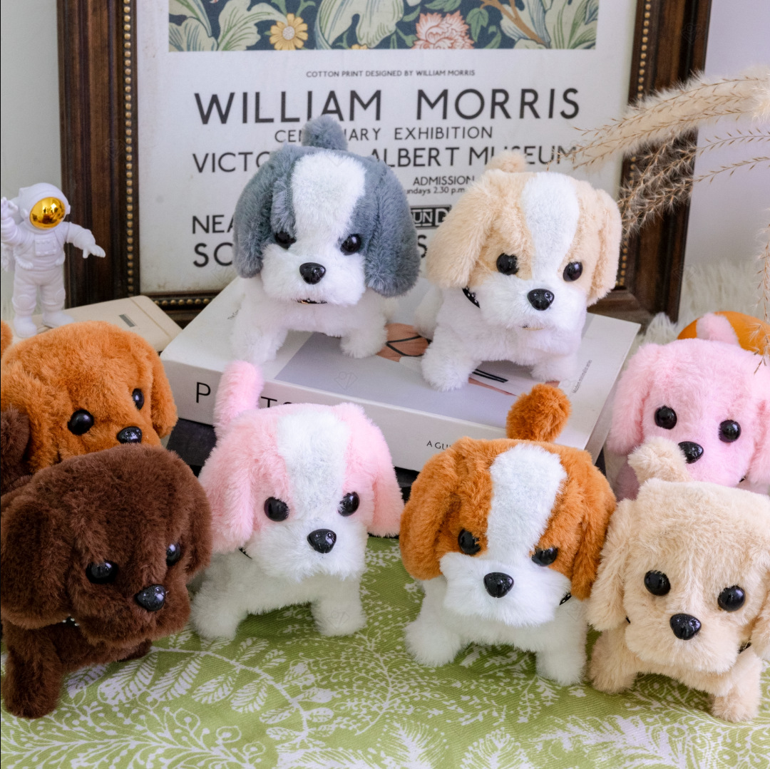 Perro de Peluche Eléctrico de Plástico, Acompañamiento Emocional, para Niños