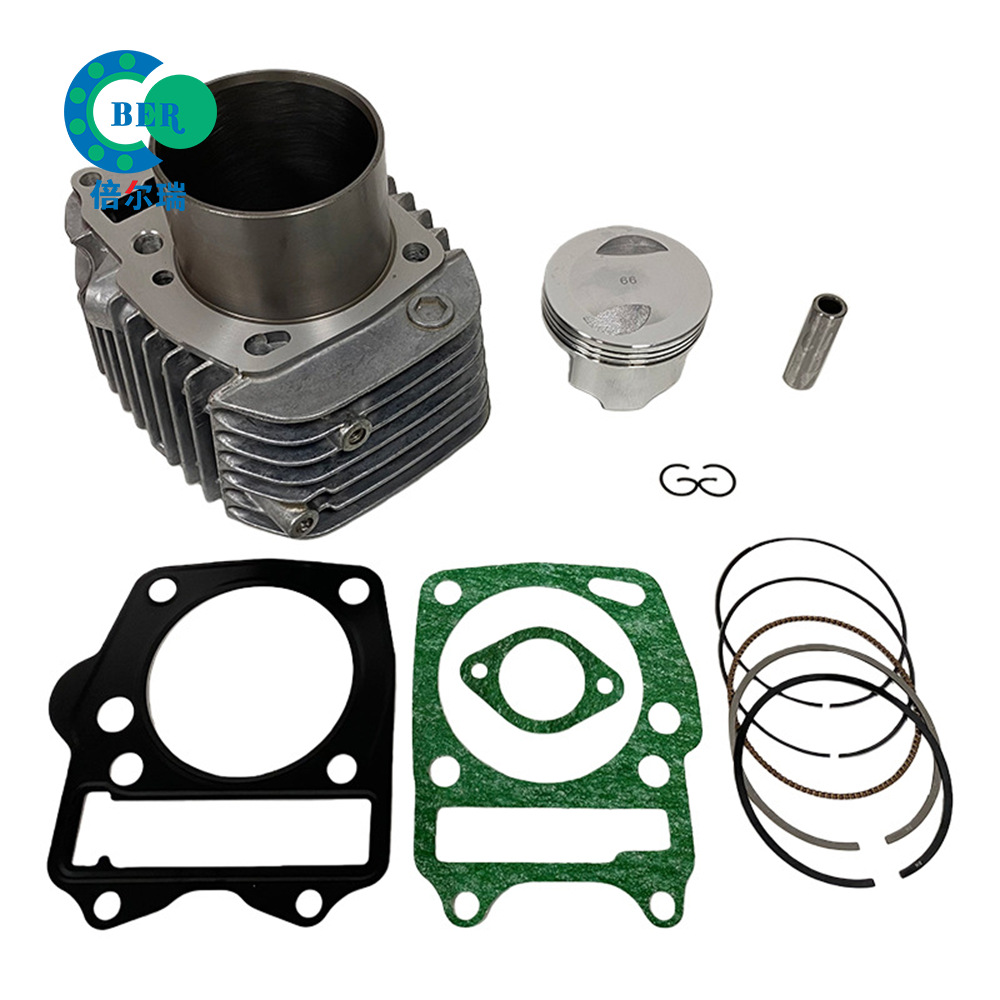 Motorcycle Engine Cylinder Set 66mm Suitable for Honda W125I Wave125 Kssg Cylinder Piston Accessories