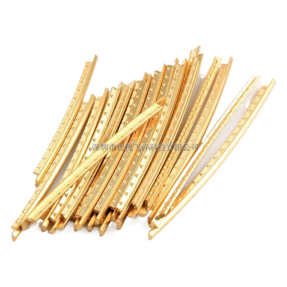 Accesorios para guitarra al por mayor, varias especificaciones, trastes de guitarra de latón, trastes de repuesto universales para guitarra folk de 20 trastes, guitarra clásica de 19 trastes.