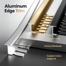 外贸专供铝合金装饰线条瓷砖地板收口压边护角 Floor Edge Mould