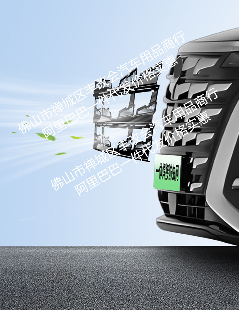 Suitable for Denza D9 Integrated Welded Car Insect-Proof Net Front Grille Special Modified Decorative Strip Accessories