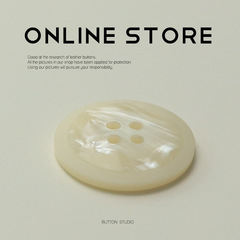 MOSN Resin imitation button four-hole clothing fasteners knit sweater coat suit leather coat decorative buttons