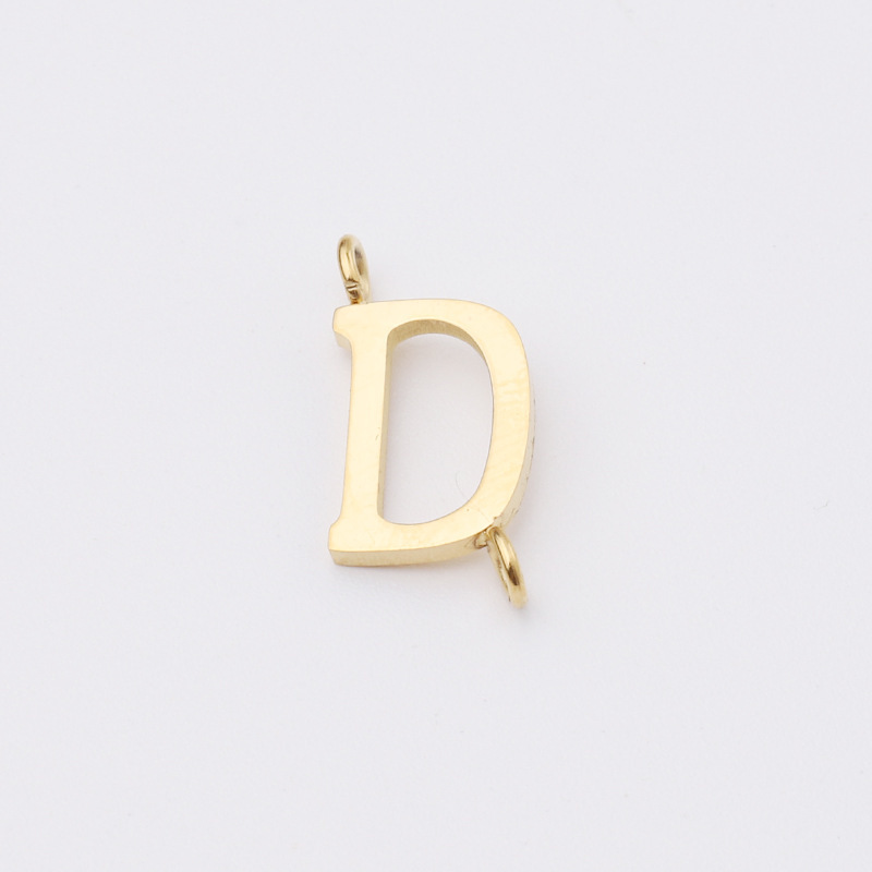 1 Piece Stainless Steel None 18K Gold Plated Rose Gold Plated Letter Pendant display picture 4