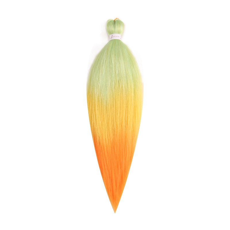 EZ Trenza PVC ignífugo a baja temperatura fibra multicolor flojo gran ganchillo de trenza fábrica de cabello recto un cabello