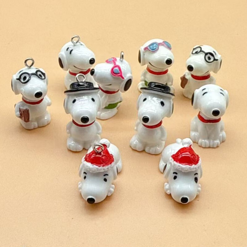 立体漫画かわいい子犬樹脂アクセサリークリーム接着剤 DIY 携帯電話ケースヘアピンキーホルダーペンダント車の装飾品|undefined
