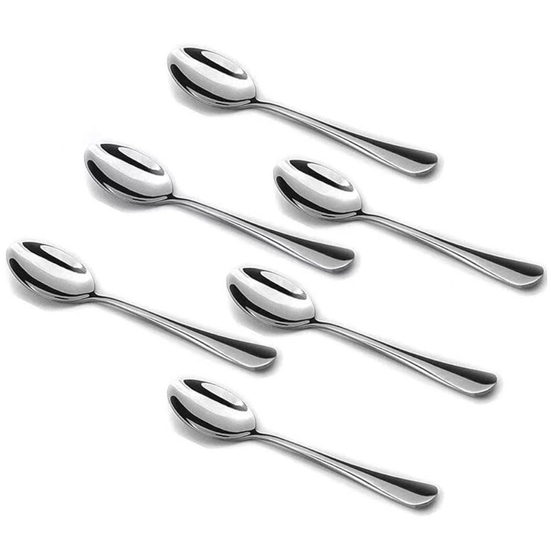Mini Coffee Spoons, 4.7inch (about 11.9cm) Stainless Steel Teaspoons for Desserts, Set of 6 Mini Coffee Spoons, 4.7inch (about 11.9cm) Stainless Steel Teaspoons for Desserts, Set of 6