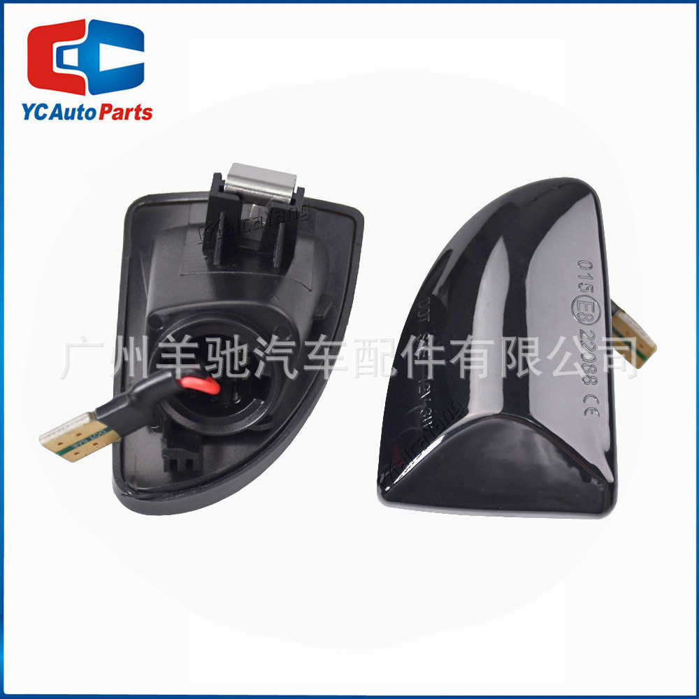 Aplicable a Mercedes-Benz Smart Fortwo W451 LED dinámico indicador lateral parpadeante luz lateral negro