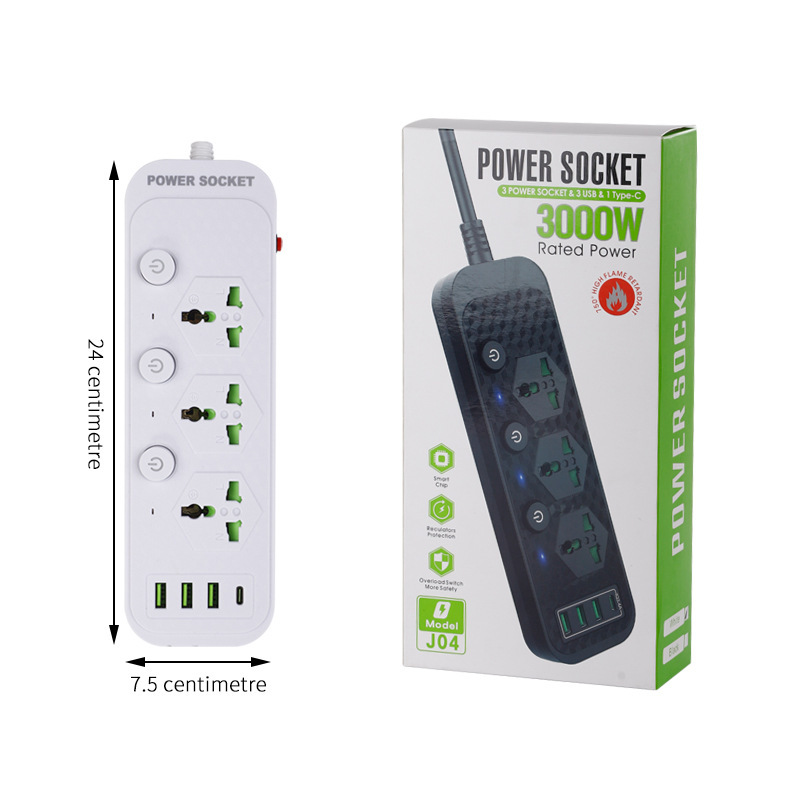 Exportaciones extranjeras 3 4 5 interruptor de control dividido control independiente USB-C TYPE-C PD placa de enchufe