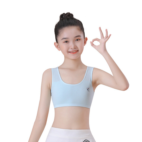 7-9-11-13-14-year-old girl's development period vest pure cotton tube top girl primary school junior high school students' underwear