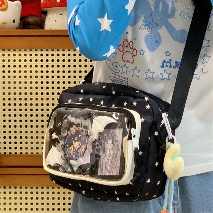 2025可爱吧唧谷子斜挎包学生手机包女食量痛包通勤学院风高颜值|undefined