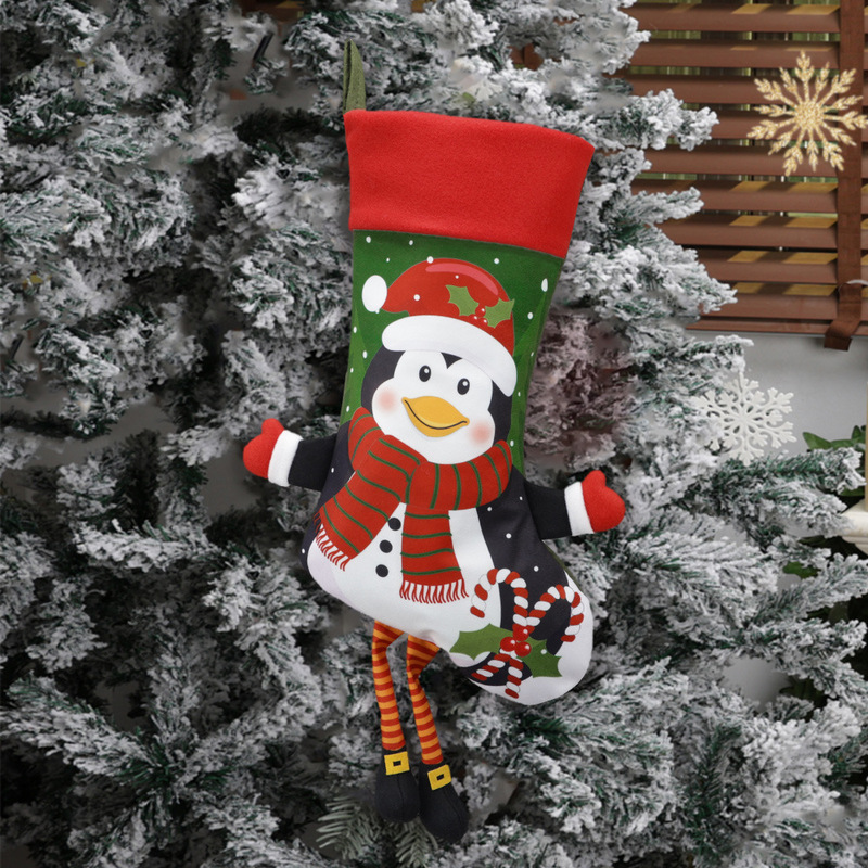 クロスボーダーのクリスマスの装飾の大きいサイズのサンタクロースのヘラジカの雪だるまのペンギンのプレゼントの袋のクリスマスの装飾の用品|undefined