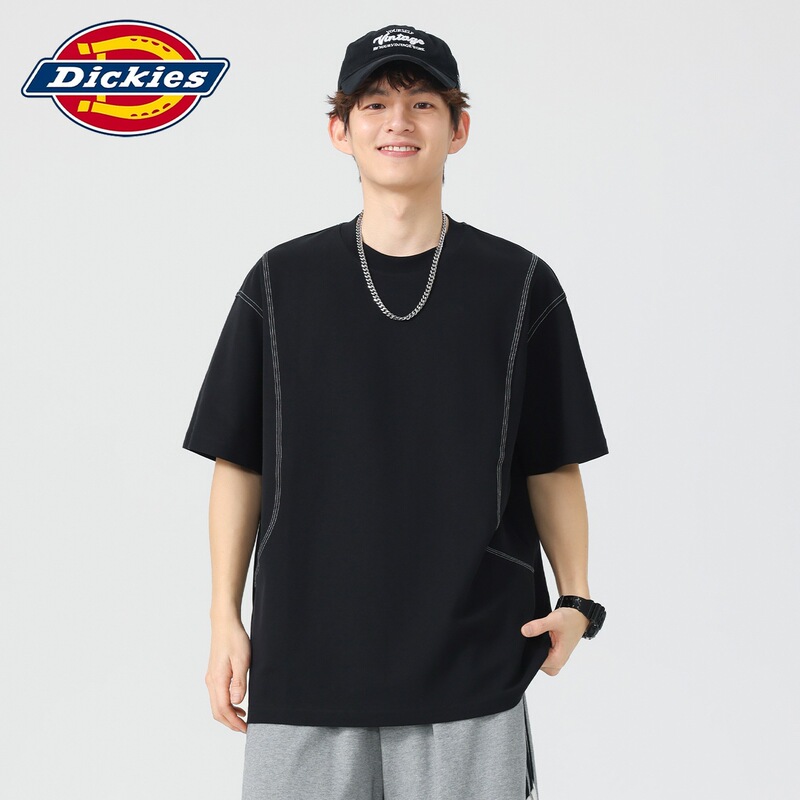 Dickies Special Edition Summer Short-Sleeve T-Shirt for Men, Loose Fit with Visible Stitching, Versatile Casual Trendy Japanese Style