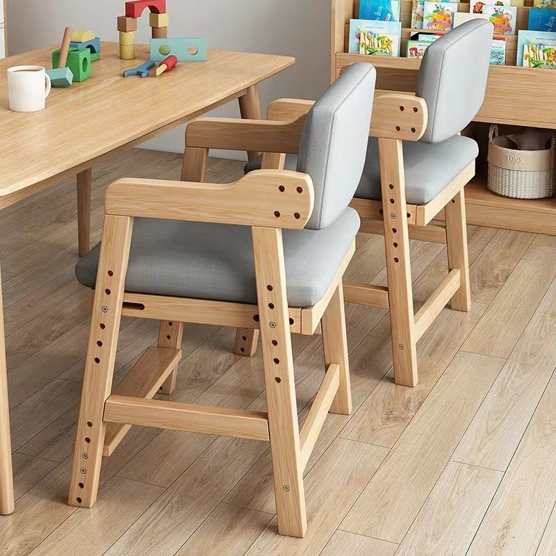 solid wood children study chair adjust Book tables and chairs chair pupil household Lifting Dining chair Operation Writing chair