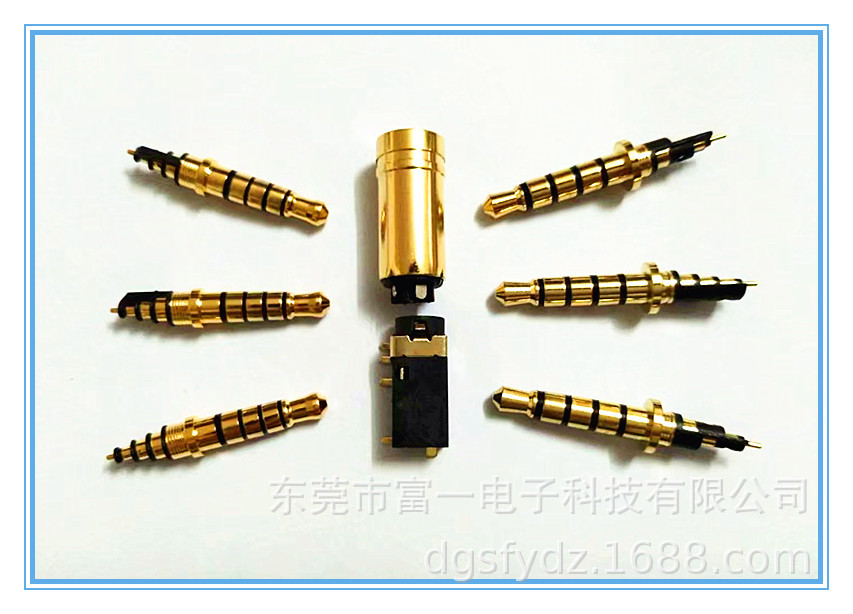 3.5五极4.5盘外露14耳机插针 3.5五节6.0盘加长耳机插头